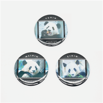 Panda Journey～しあわせの足あと～　缶ミラー