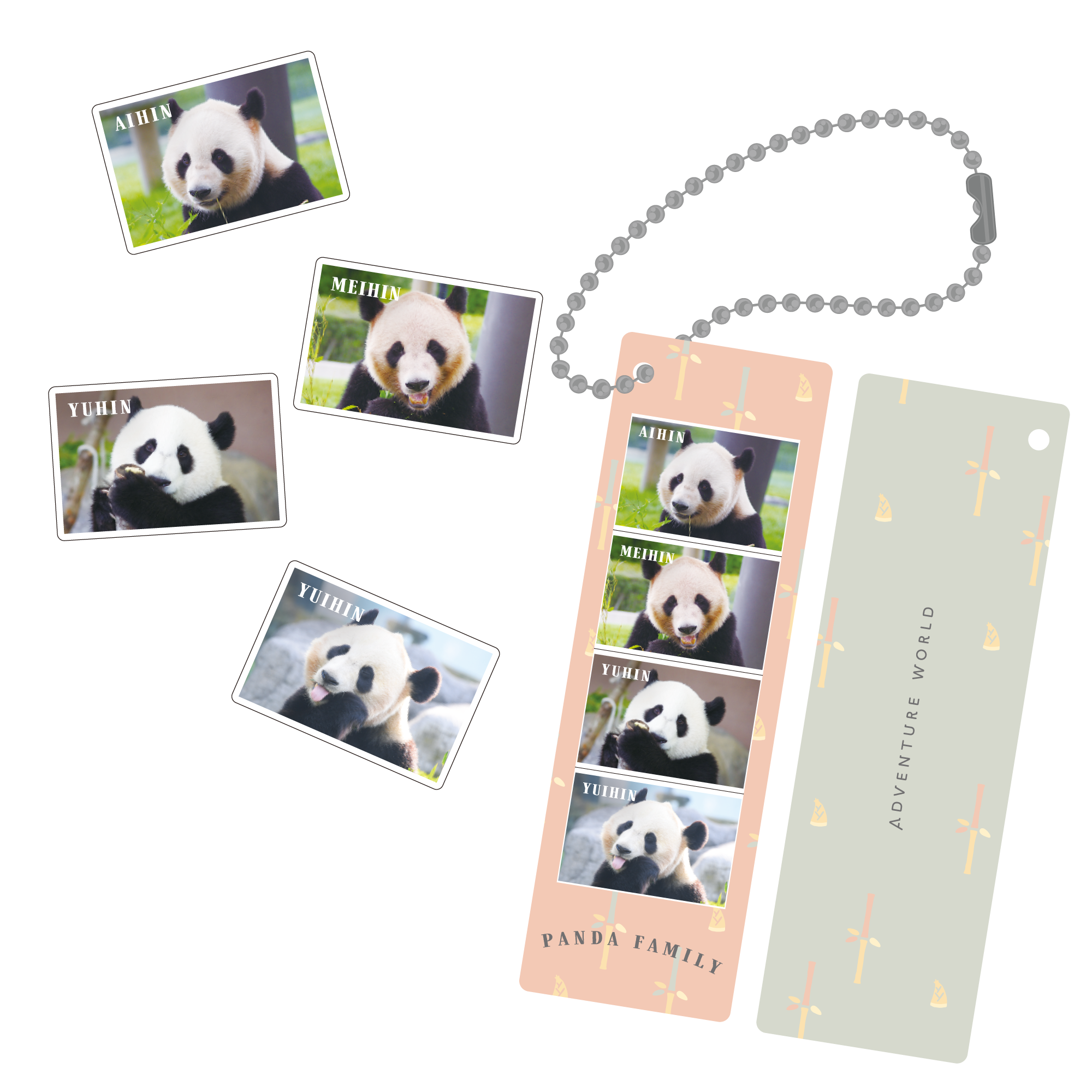 Panda Journey～しあわせの足あと～　フォトグレイキーホルダーvol.4